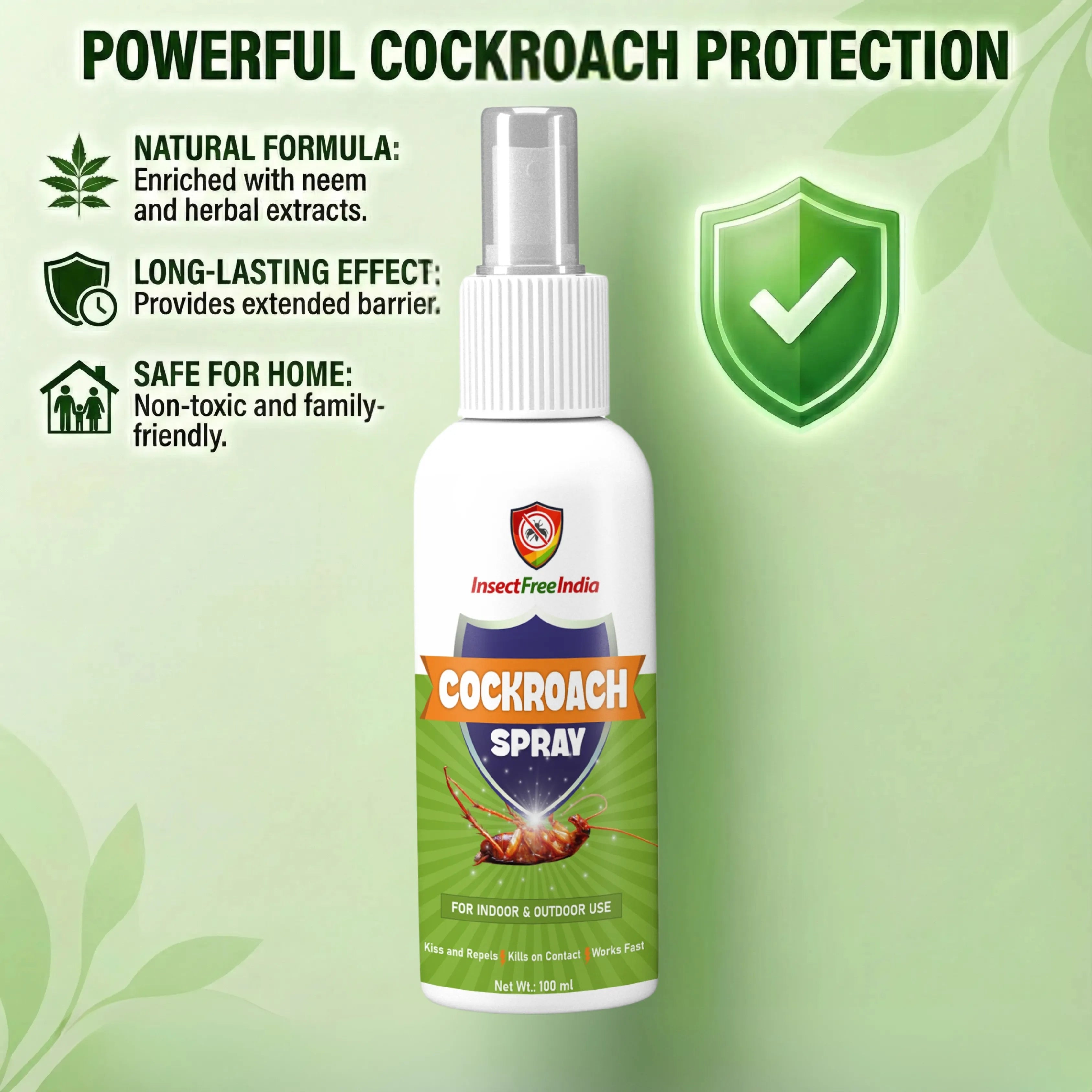 Cockroach Repellent Spray | Non-Toxic Herbal Formula | Fast Home Pest Control