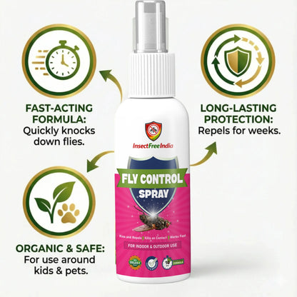 Fly Repellent Spray for Kitchen & Home | Herbal Fly Control Concentrate | Natural & Safe | Insect Free India