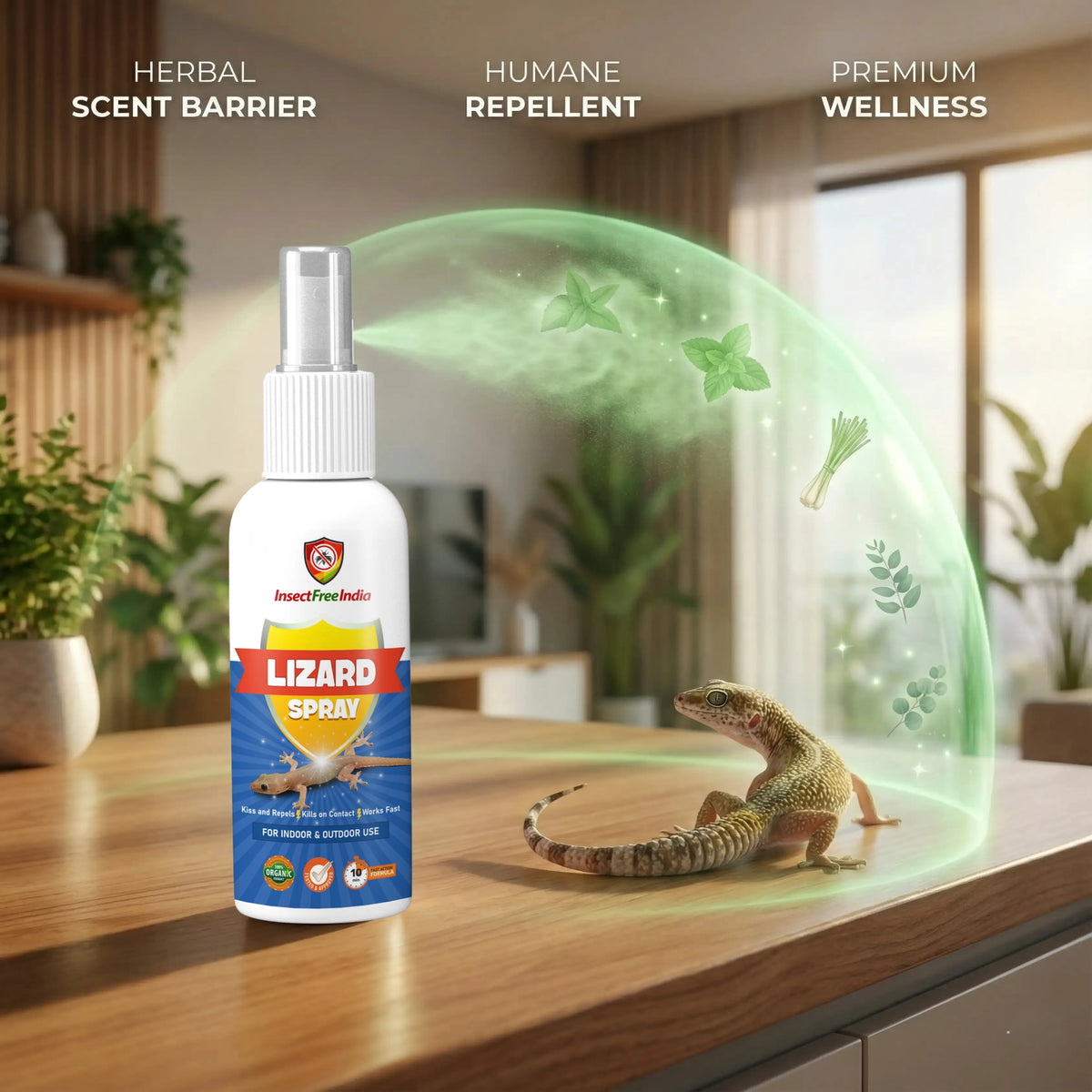 Safety Lizard Natural Lizard Repellent Spray for Home – Safe & Effective – Insect ...