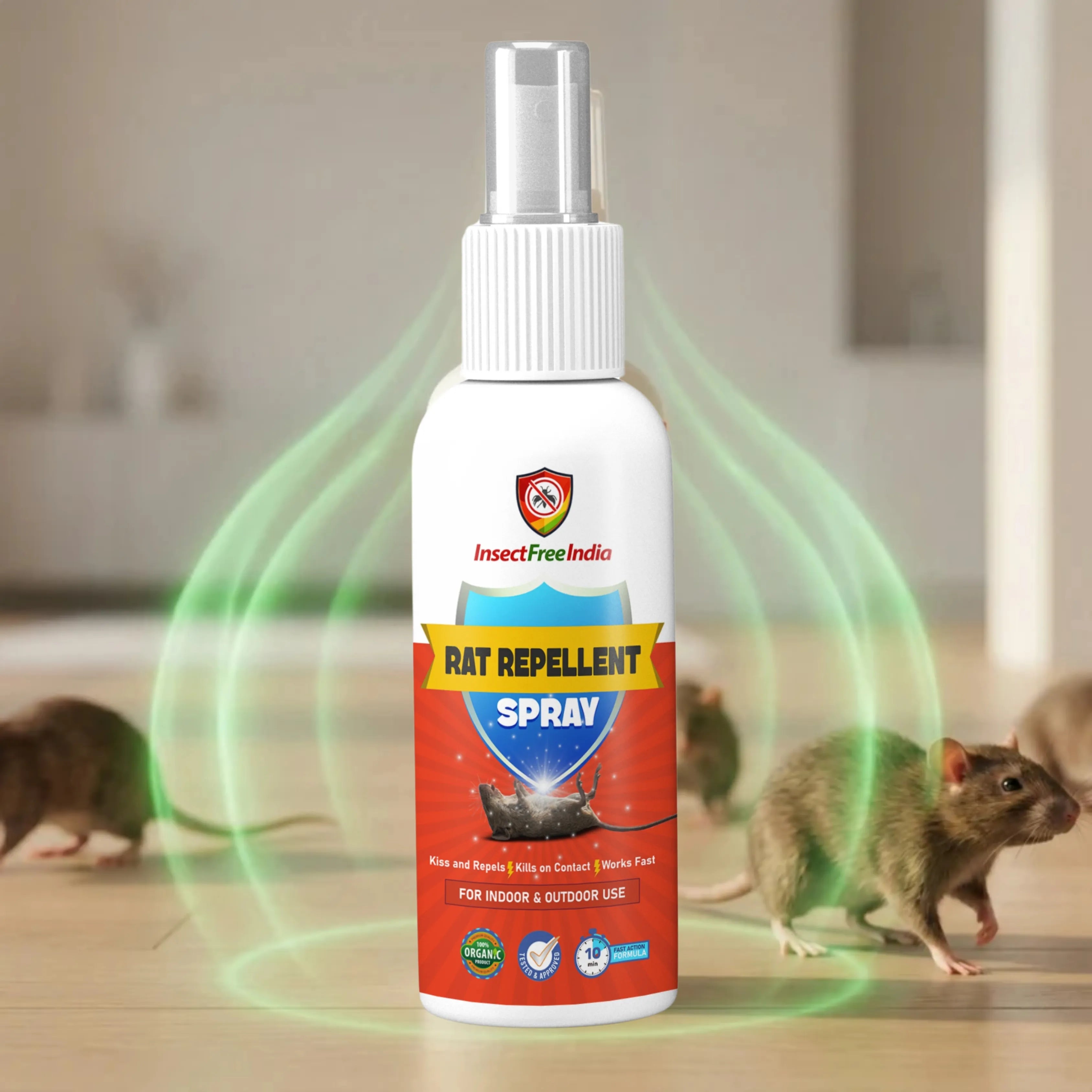 Fast-Acting Rat Repellent Spray | Herbal Rodent Control | Safe & Easy Home Protection