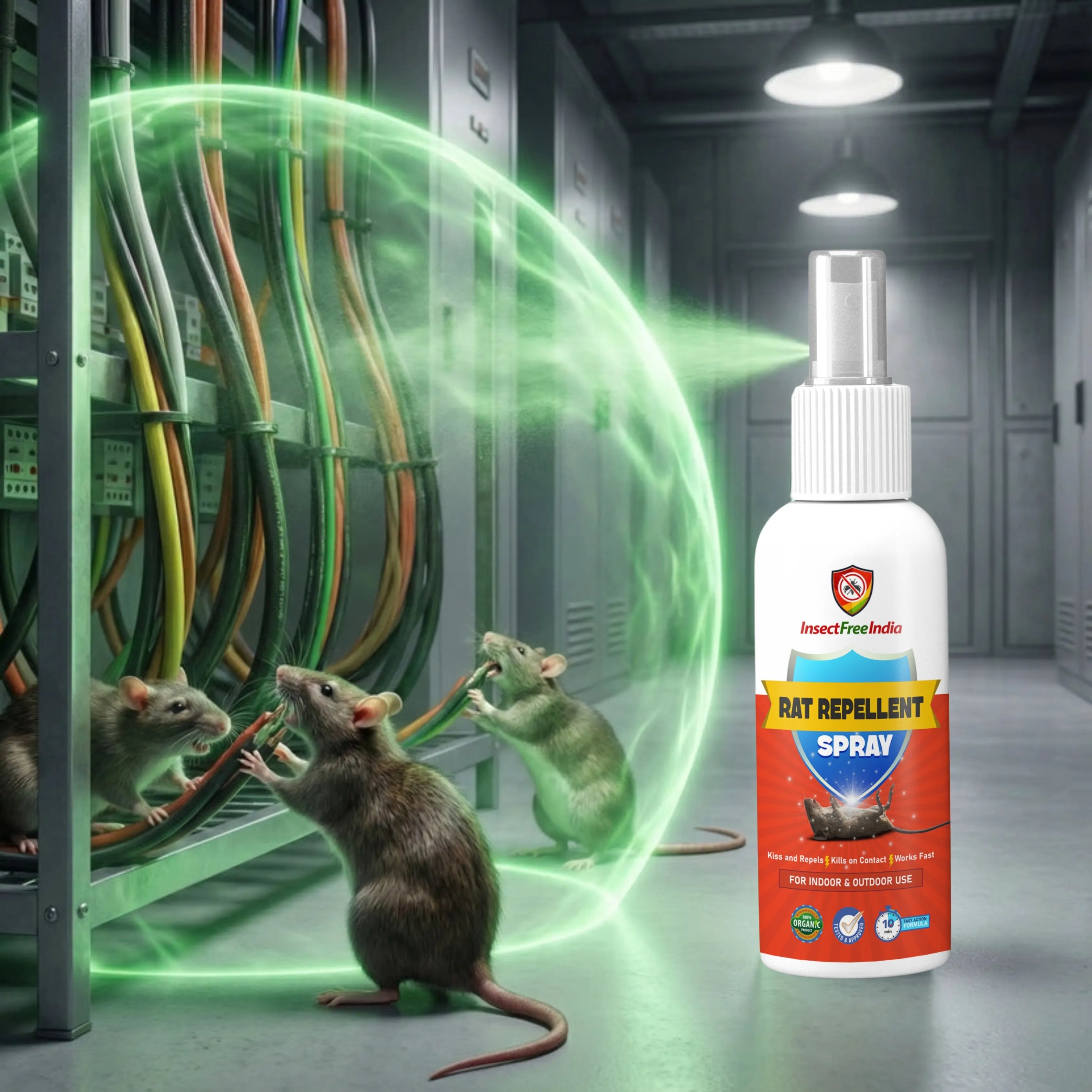 Fast-Acting Rat Repellent Spray | Herbal Rodent Control | Safe & Easy Home Protection
